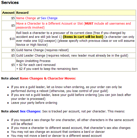 Services